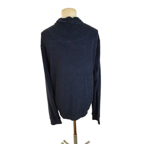 Orlebar Brown Jacket Large Blue Jersey Track Full Zip Terry Cloth Workout - Picture 3 of 6